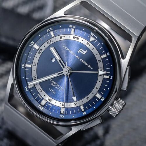 PORSCHE DESIGN 1919 Globetimer UTC All Titanium & Blue 4046901979287 (42mm)